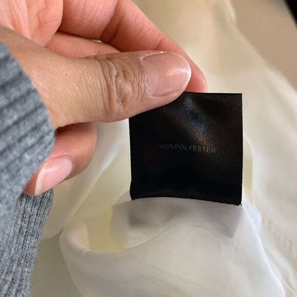 Jarbo Jacket Women 10/12 White Full Zip Snap Boxy Double Lined Structured Crop - Picture 11 of 15